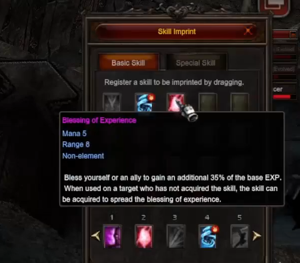 Blessing of Experience buff